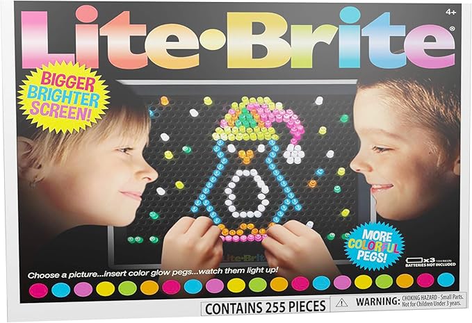 Lite Brite Ultimate Value Retro Toy, 12 Seasonal Templates, Peg Pouch, Amazon Exclusive, Light up Creative Activity Toy, Educational Stem, Gift for Girls and Boys, Ages 4+
