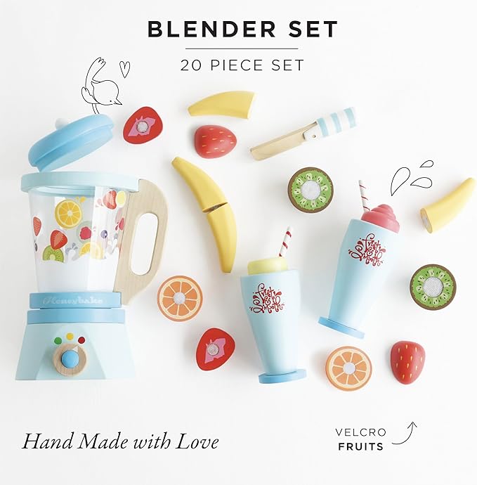 Blender & Wooden Fruit Set Premium Wooden Toys for Kids Ages 3 Years & Up - Le Toy Van
