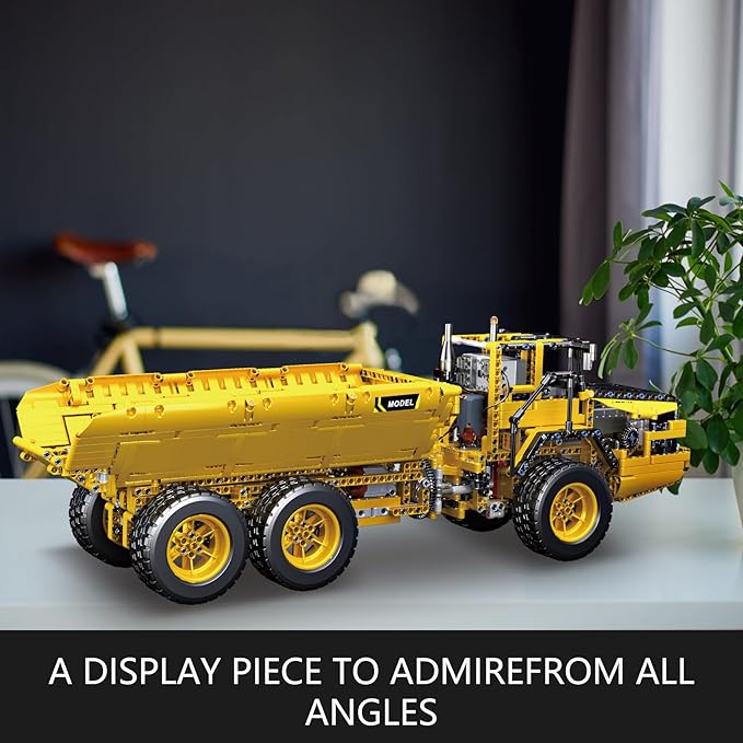 Mould King 17010 Engineering Dump Truck Building Block Kits, MOC Building Blocks Set to Build, Gift for Kids Age 8+/Adult Collections Enthusiasts(1888 Pieces with Motor/APP Remote Control)