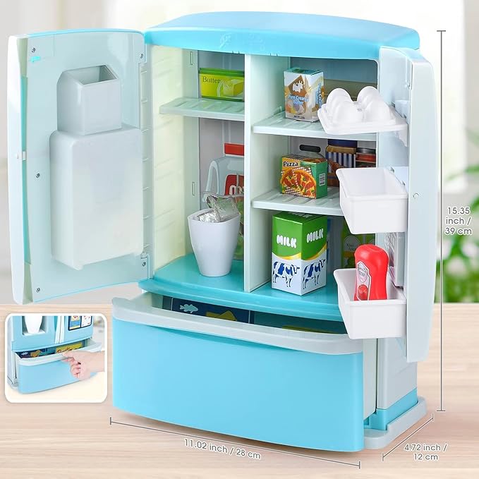 Play My Smart Fridge Double Door Learning & Educational Kids Toy Small Household Appliance Smart Refrigerator Toy, Gift for Boys & Girls