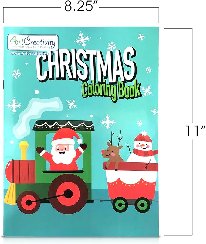 ArtCreativity Christmas Coloring Books for Kids Bulk, Pack of 24, 8.5" X 11" Large Booklets, Fun Christmas Treats Prizes, Favor Bag Fillers