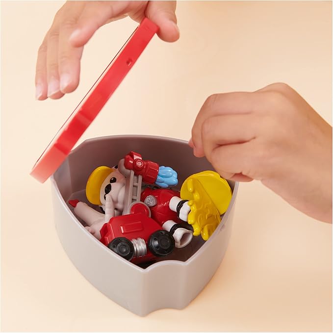 Paw Patrol, Big Truck Pups Marshall Action Figure with Clip-on Rescue Drone, Command Center Pod and Animal Friend Kids Toys Ages 3 and up