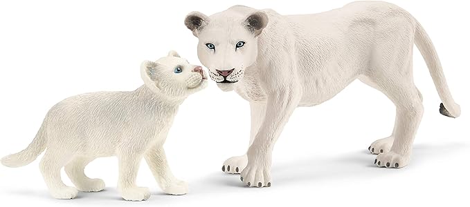Schleich Wild Life 3pc. Lion Mother and Cubs Figurine Set - Authentic and Highly Detailed Toy Set, Durable for Education and Fun Play, Perfect for Boys and Girls, Ages 3+, Multicolor, 2.09 inch