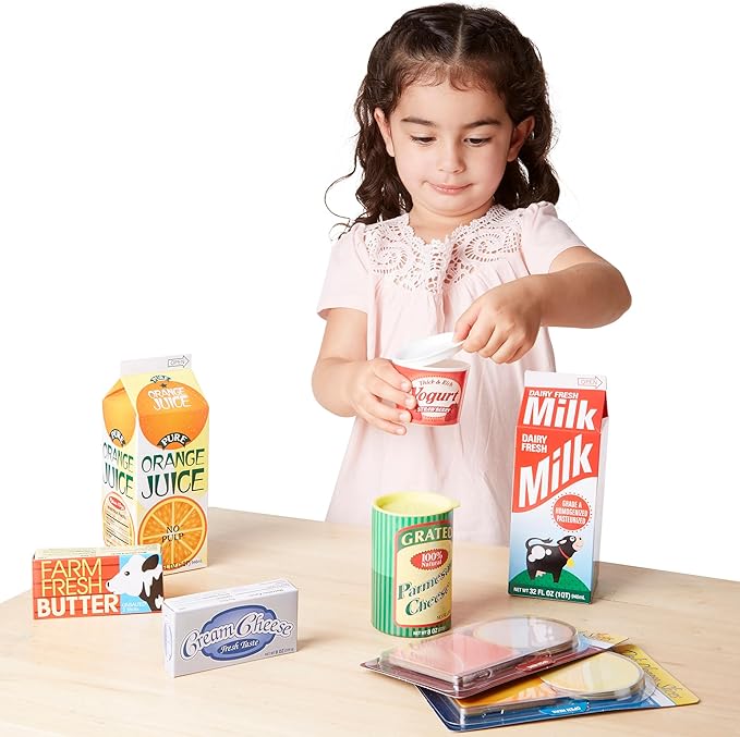 Melissa & Doug Fridge Groceries Play Food Cartons (8 pieces) - FSC Certified