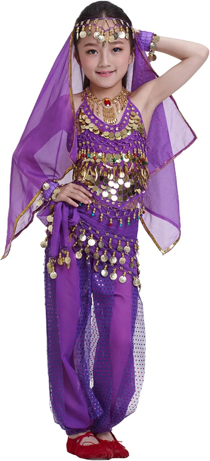 Astage Kids Princess Girl Indian Belly Dance Costume Cosplay Bollywood Ornaments