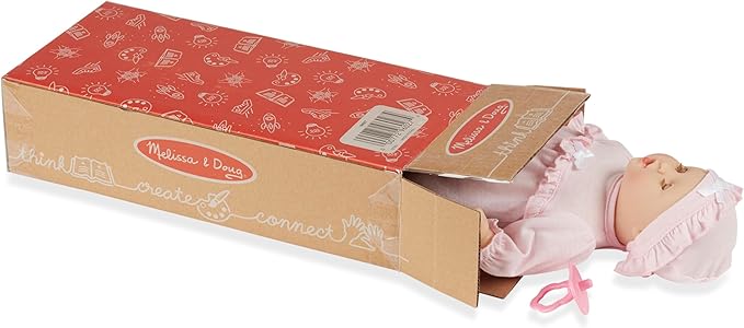 Melissa & Doug Mine to Love Jenna 12" Soft Body Baby Doll With Romper, Washable Doll Accessories, First Baby Dolls For Toddlers 18 Months And Up