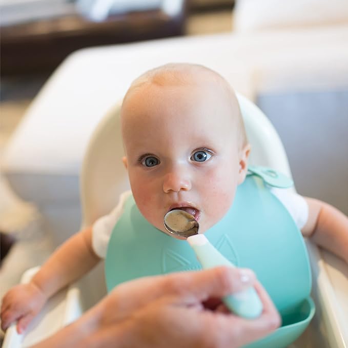 Dr. Brown's Designed to Nourish Soft-Grip Spoon and Fork Set,Teal