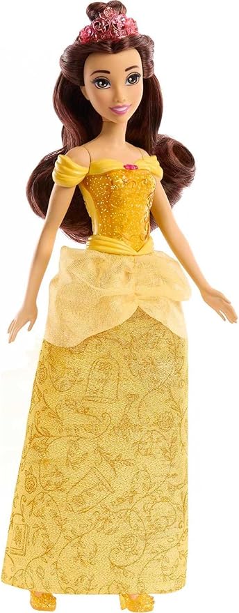 Mattel Disney Princess Toys, Belle Fashion Doll, Sparkling Look with Tiara Accessory, Inspired by the Beauty & the Beast Movie