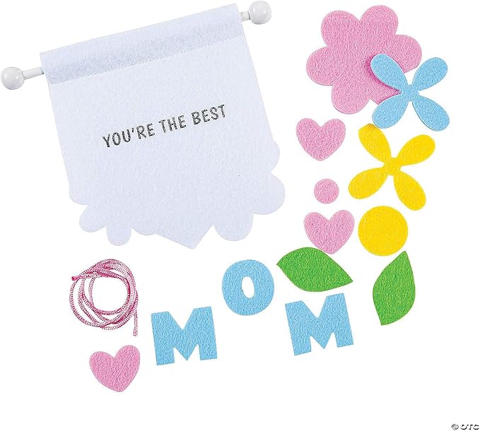 Mini Mother’s Day Banner Craft Kit - 12 Pc.