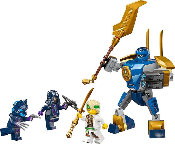 LEGO NINJAGO Jay’s Mech Battle Pack Adventure Toy Set for Kids, with Jay Minifigure and Mech Figure, Creative Ninja Gift for Boys and Girls Aged 6 Years Old and Up, 71805