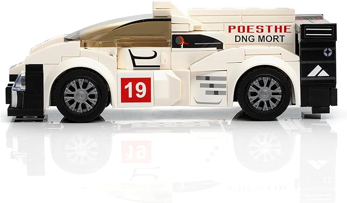 Racing Car Building Block Set. Racing Car Building Blocks for Kids and Adults (White F1)