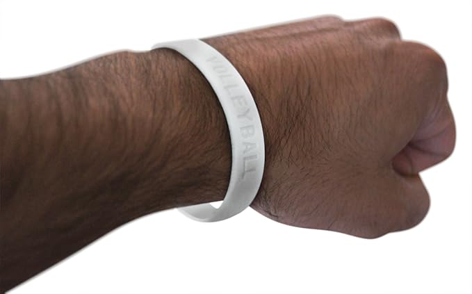 Novel Merk 12-Piece Volleyball White Party Favor School Carnival Prize Sports Silicone Wristband Bracelet