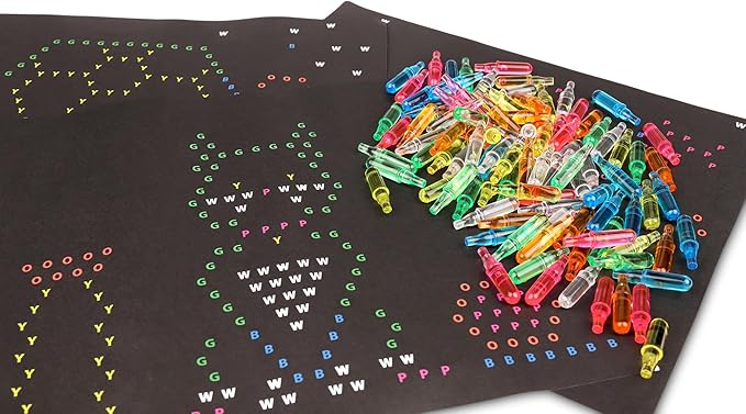 Lite-Brite Peg and Template Refill Pack, Light Up Drawing Board Accessories, LED Pegs with Colors, Toys for Creative Play, Light Toys for Kids Aged 4 +