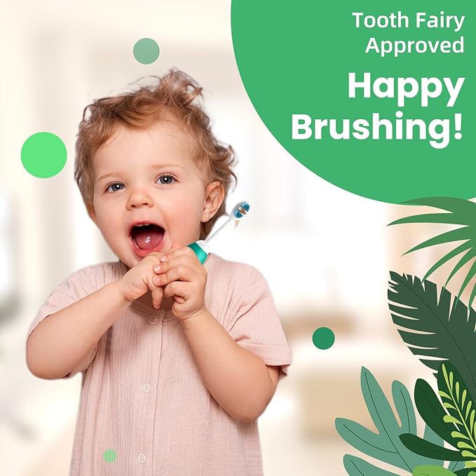 Kids Manual Toothbrush, Extra Soft Bristle Toddler Toothbrush with 10000 Bristles, Kids Travel Toothbrush Designed for Delicate Teeth & Gums for Children 2-7 Years (Orange)