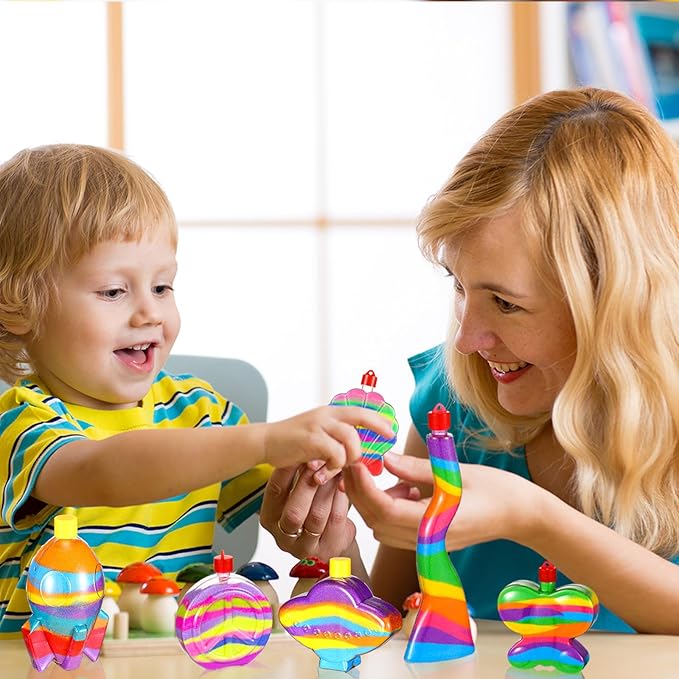 Libima 100 Pcs Sand Art Necklaces for Kids Bulk Sand Art Bottle, Colored Sand for Crafts Create Your Own Sand Art Sets for DIY Craft Making Classroom Activities Party Favors, Without Sand