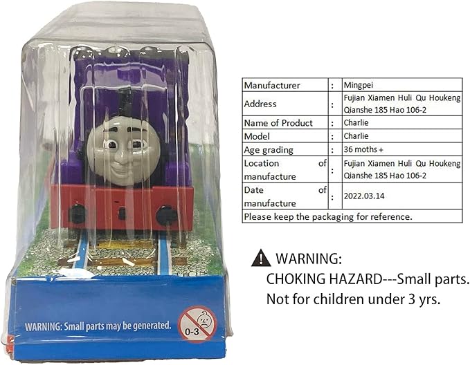 wltk Motorized Charlie Train Set, Battery-Powered Train Toy for Toddlers Age 3+, Kids Boys Girls