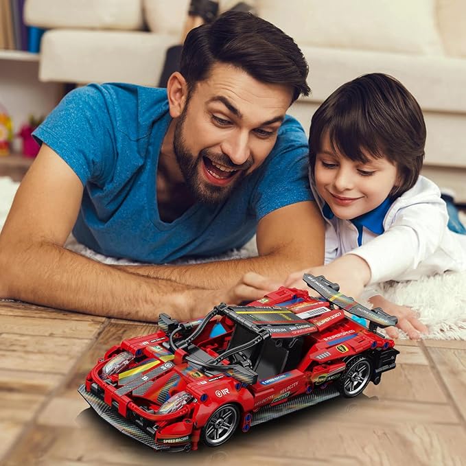 540 Piece Sports Car Model Building Kit for Kids,Teens and Adults,MOC 1:18 Racing Pull Back Car Model Building Set,STEM Educational Building Toy Car,Christmas Birthday Gift for Boy Girl Age 6+