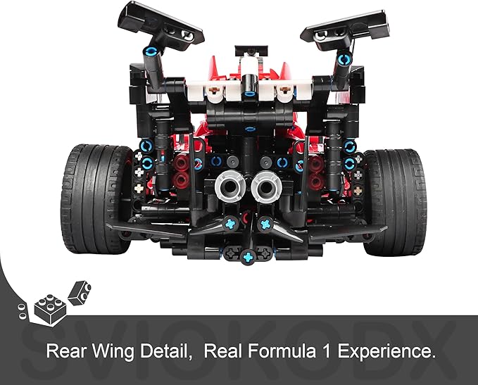 F1 Racing car technic Building Sets,Formula 1 Model Cars ，1：12 MOC Sports car Building Blocks,Collectible Kits for Kids 8+ and Adults (red)(1392 Pieces Bricks)