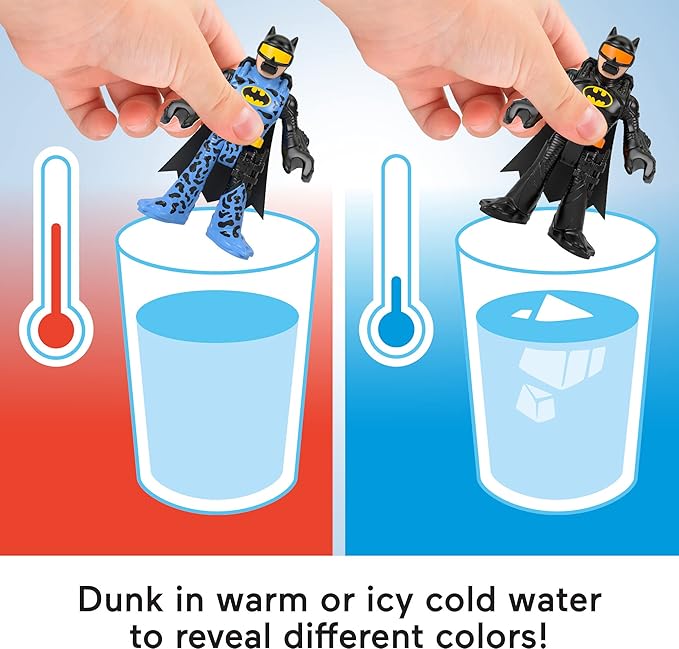 Fisher-Price Imaginext DC Super Friends Batman Toys, Color Changers Figure Set, Batman & Two-Face for Preschool Kids Ages 3+ Years