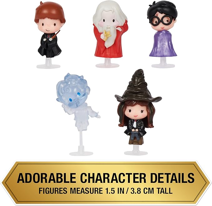 Wizarding World Harry Potter, Micro Magical Moments Hogwarts 5-Pack Figures Set & Display Cases (Amazon Exclusive), Kids Toys for Ages 6 and up