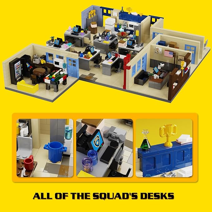 The 99th Precinct 4th Floor Building Set, Office Building Blocks Toy Compatible with Lego for Adults Boys Girls Aged 6+, Gift for TV Fans Collectible Merchandise (1313 Pieces)