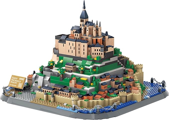 Oichy Building Blocks Set (1392PCS), Saint Michael's Mount Architecture Model Kits World Famous Toy Building Sets for Adults and Kids