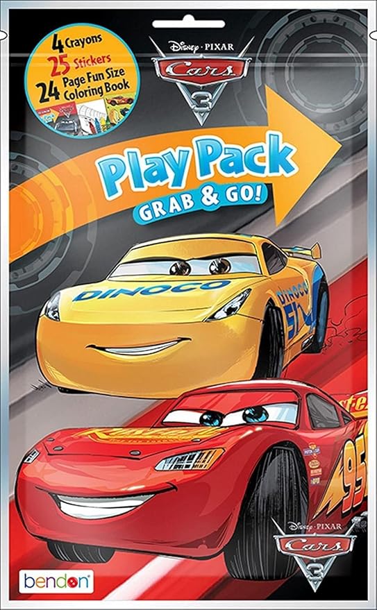 Disney Cars Imagine Ink Coloring Book Set for Toddlers Kids - Bundle Includes Mess Free Coloring Book with Magic Invisible Ink Pen (No Mess Art)