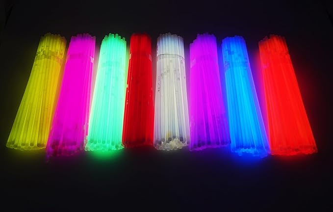 TGXRZX Glow Stick 100PCS, 7.9“, Glow stick bracelet, Glow necklace, use in the dark to make it glow, suitable for concerts, Halloween, Christmas, football parties, birthday party supplies. (Blue)