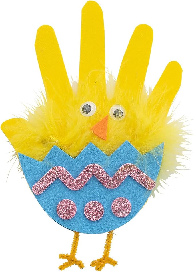 Handprint Easter Chick Sign Craft Kit - Makes 12