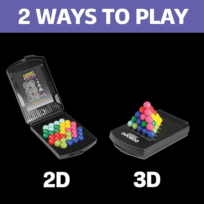 Educational Insights Kanoodle Genius 3-D Puzzle Brain Teaser Game for Adults, Teens and Kids, Travel Games, Gift for Ages 8+