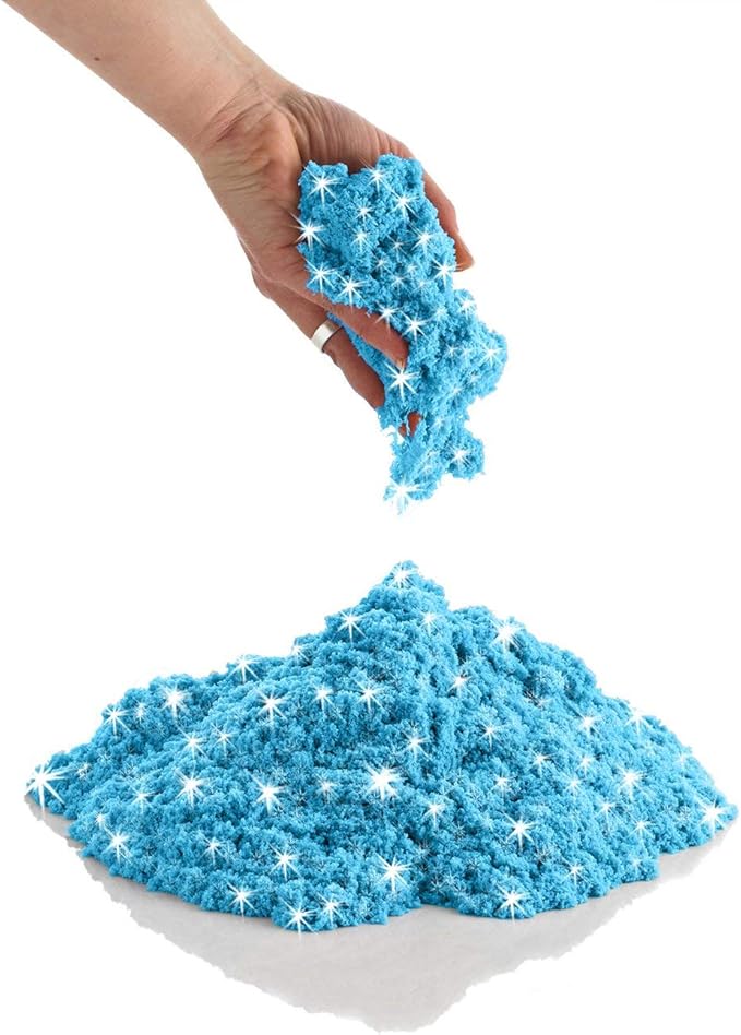 Sparkling Blue Sapphire 2 Pound Refill Pack - Moldable Indoor Play Sand in Resealable Bag
