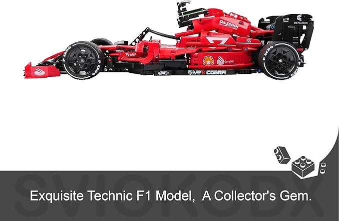 F1 Racing car technic Building Sets,Formula 1 Model Cars ，1：12 MOC Sports car Building Blocks,Collectible Kits for Kids 8+ and Adults (red)(1392 Pieces Bricks)
