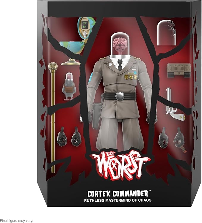 Super7 ULTIMATES! The Worst Cortex Commander - 7" The Worst Action Figure with Accessories Collectibles and Retro Toys