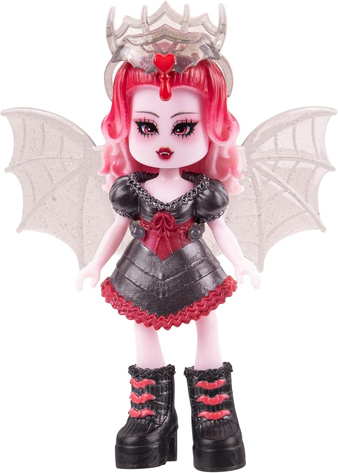 Royale High 3” Dark Fairy Fashion Doll - 1 Figure with 9 Fashion Accessories - Virtual Item Code Included - Series 1 - Ages 5+
