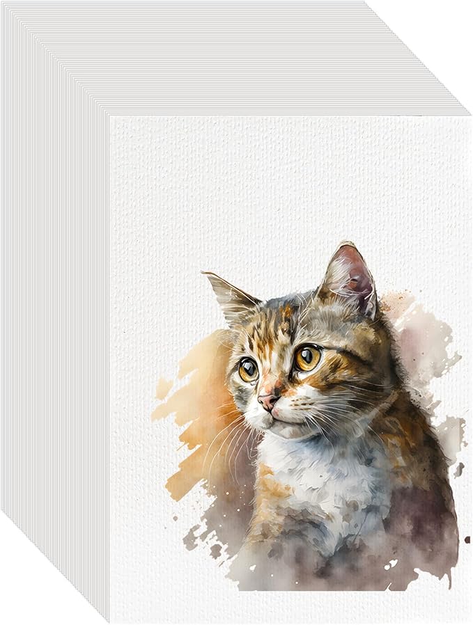 150PCS 5x7 Watercolor Paper Bulk, 140lb/300g Cold Press Thick Water Color Paper Pad for Kid Child Adult, White Art Paper for Drawing Painting Markers Gouache, Textured Cotton Paper Sheets