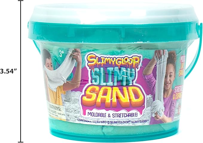 by Horizon Group USA, 1.5 Lbs of Stretchable, Expandable, Moldable Cloud Slime, Non Stick, Slimy Play in A Reusable Bucket, Sand- A Sensory Activity