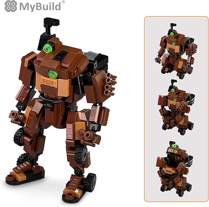 MyBuild Mecha Frame Armed Forces Stryker 5021 - Brown Armor Robot Blocks Toy Building Bricks Collection for Children to Adult Mech Fans