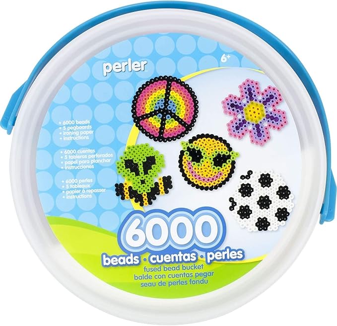 Perler Multi Mix Assorted Fuse Bead Bucket, 6000 pcs