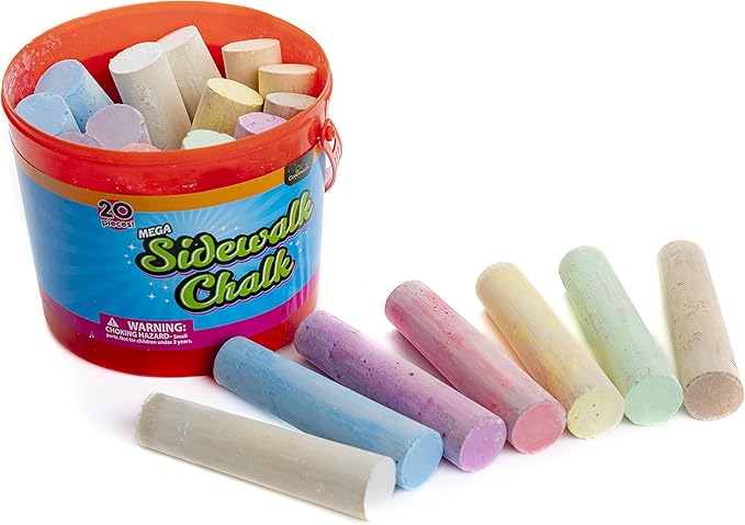 Continuum Games Mega Sidewalk Chalk Set, Indoor and Outdoor Art