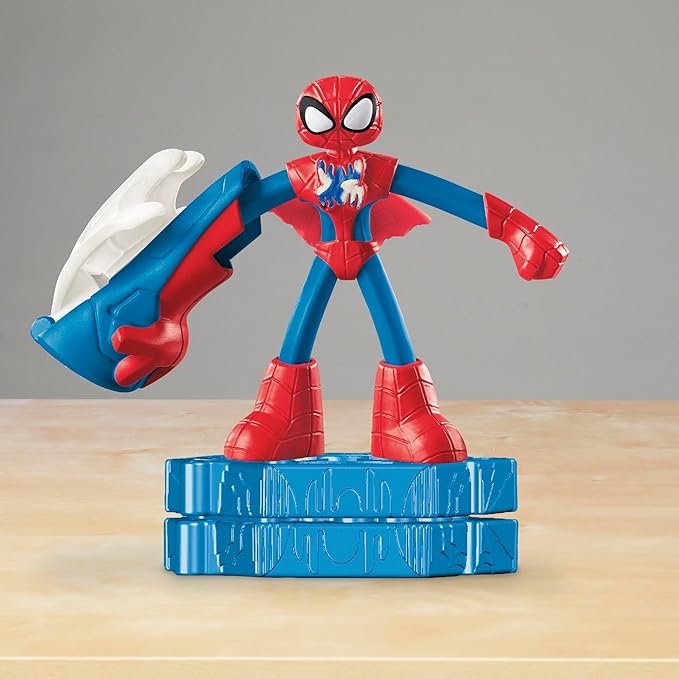 Play-Doh Marvel Spider-Man Thwip Squisher Set with Bendy Action Figure, Imagination Toys for 4 Year Old Boys and Girls and Up