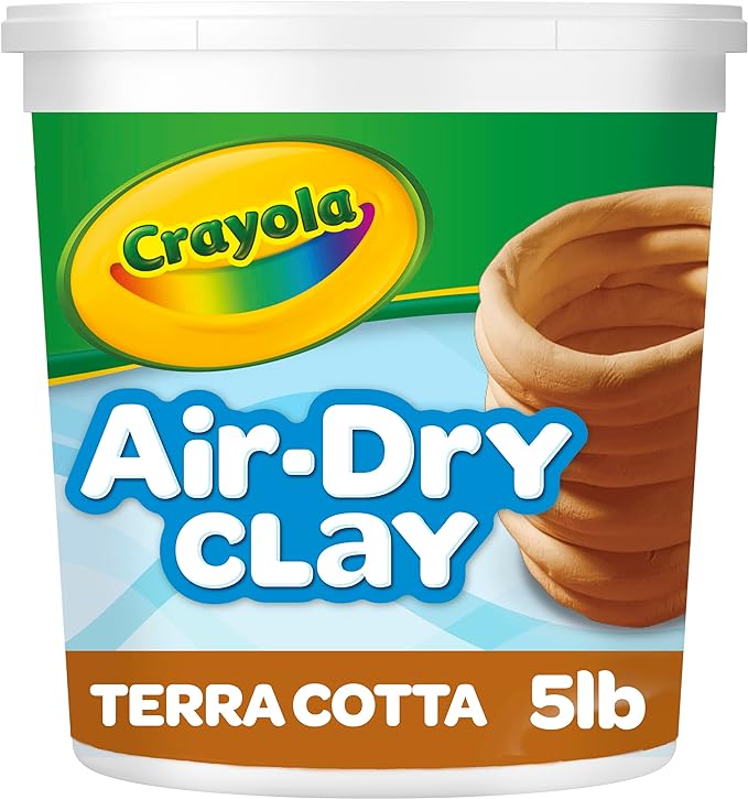 Crayola Air Dry Clay for Kids (5lbs), Reusable Bucket of Terra Cotta Clay for Sculpting, Bulk Arts and Crafts Supplies, Ages 3+