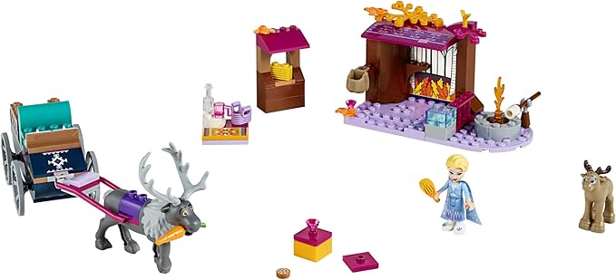 LEGO Disney Frozen II Elsa's Wagon Carriage Adventure 41166 Building Kit with Elsa & Sven Toy Figure (116 Pieces)