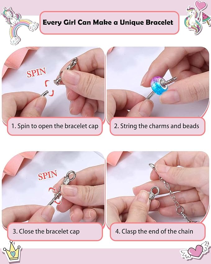 Advent Calendar 2024 Girls, Unicorn & Christmas Themed Charm Bracelets Advent Calendars for Kids Teens 4-12, Best Friends Jewelry Making Kit Craft Toys Countdown Advent Calender for Teenagers & Women