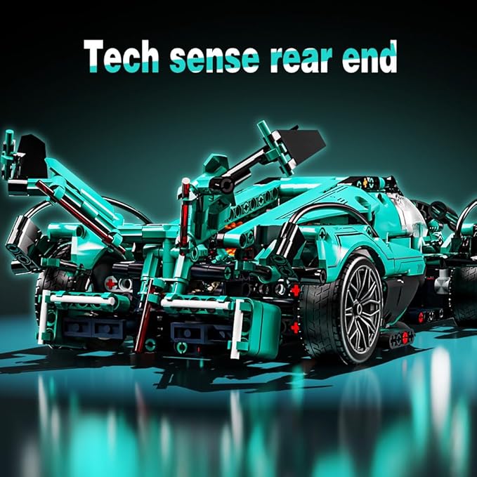 Mesiondy 1:14 MOC Sports Car Building Blocks Toys Boys or Adults Kits， Building Set Raceing Car Model,Cars for Boys Age 12-16 8-14，(1039 Pieces)