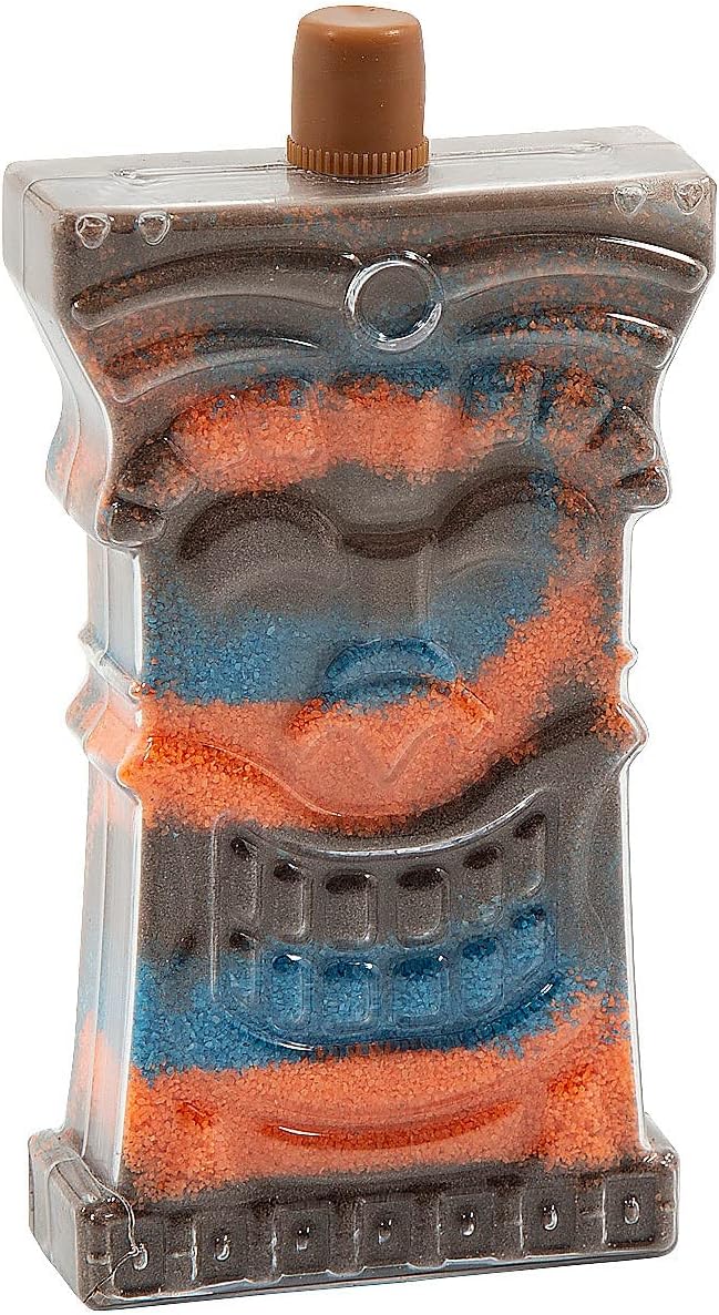 Tiki Sand Art Bottles, 12 Pieces
