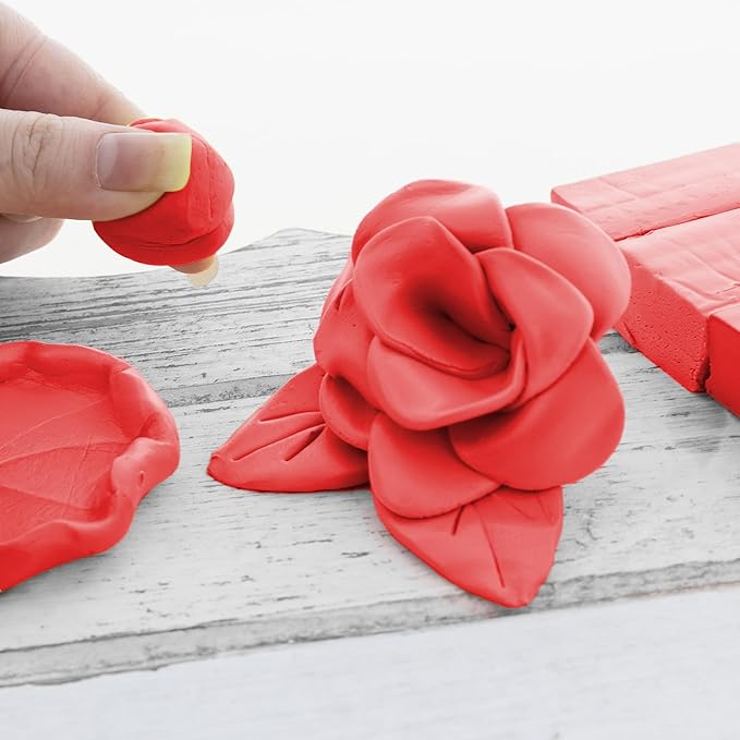 BAZIC Modeling Clay Red Color 1 LB, Light Dough Art Craft, Non Toxic Gift for Artist Kids Toddler Boys Girls, Bulk for Classroom, 2-Pack