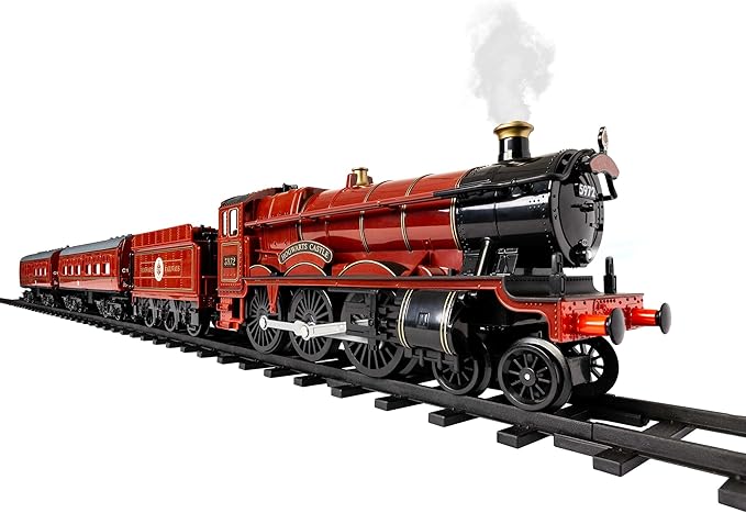 Lionel Battery-Operated Hogwarts Express Toy Train Set with Bluetooth, Locomotive, Train Cars, & Track with Authentic Train Sounds, Lights, & Water Vapor Smoke Effects for Kids 4+