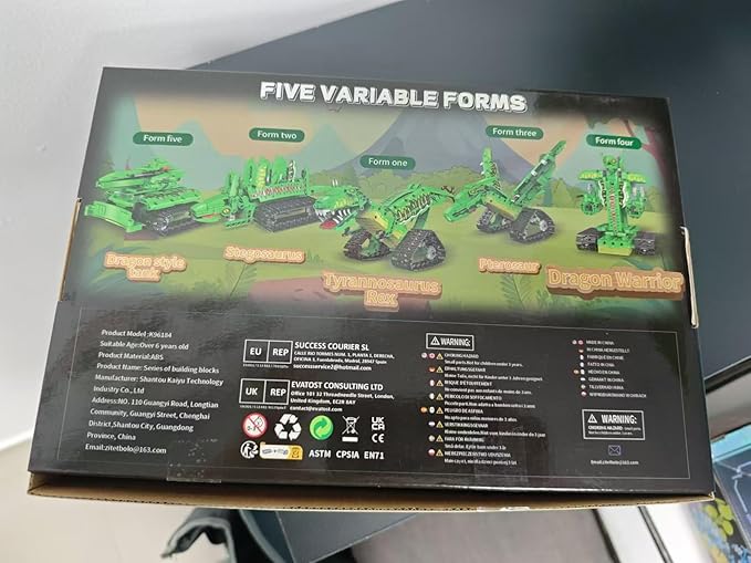 RC Robot Building Set - 5 in1 T. rex Toy with APP or Remote Control, DIY Engineering Robotics/Mech Dinosaur/Dragon Warrior/Pterosaur/Stegosaurus STEM Birthday Gifts for Kids 6-12 Years Old