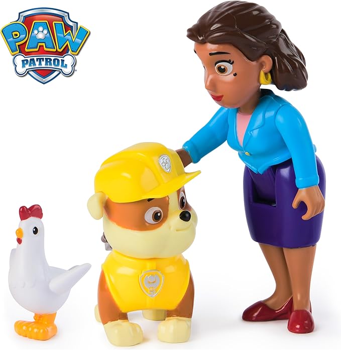 Paw Patrol Rubble, Mayor Goodway & Chickaletta Figures, Kids Toys for Boys and Girls Ages 3 and Up