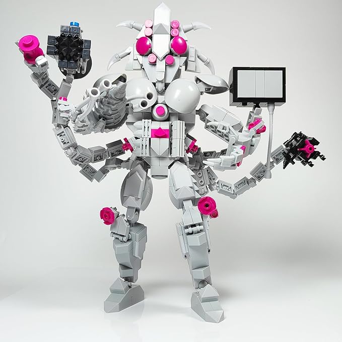 Skibid Toilet Building Block Set, Anti-Titan Giant Behemoth Toilet Man Building Brick for Adults Fans 668PCS Blocks